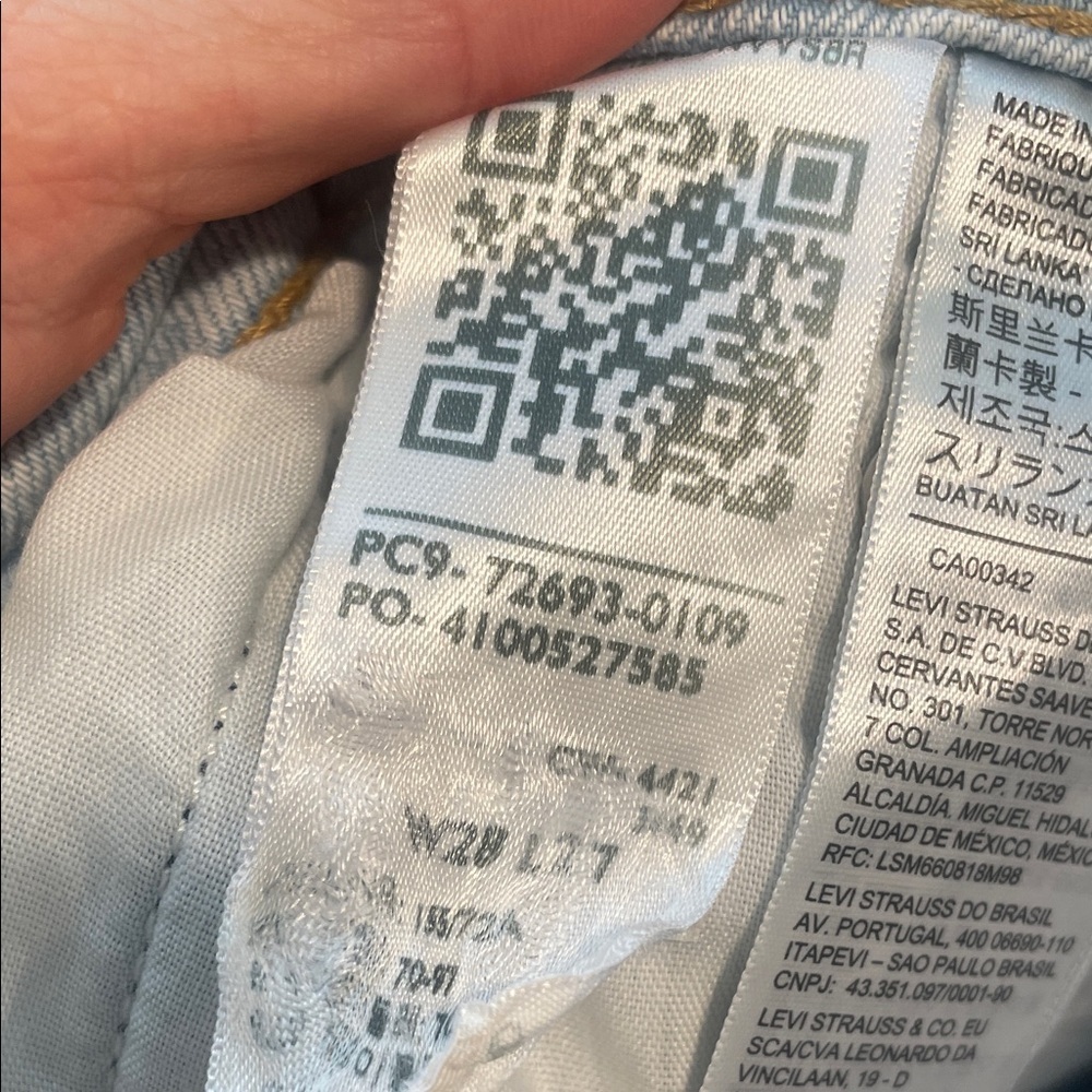 Levi's Button Fly Ribcage Straight Ankle Jeans 28 - Picture 7 of 8